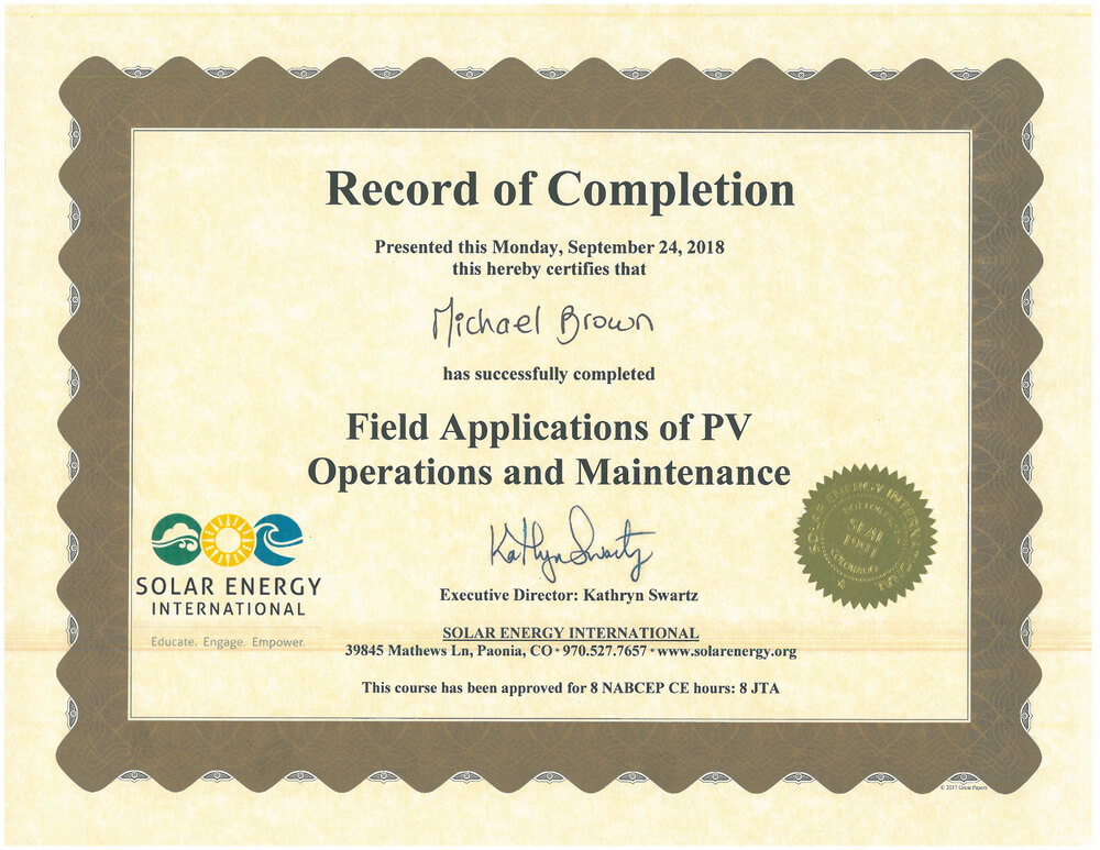Solar Energy International 2018